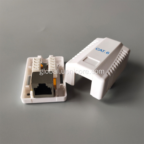 CAT6 Surface Mount Box Shielded CAT6 single port keystone surface mount box Manufactory